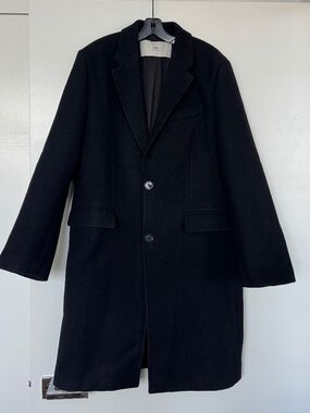 Ami single-breasted wool overcoat